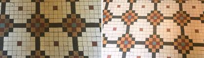 Mosaic tile comes in many materials, from glass to natural stone to metal to ceramic. Cleaning 100 Year Old Mosaic Tiles In Abington Park Northamptonshire Tile Doctor