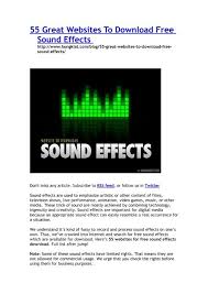 Their entire library is pretty specific, including multiple types of gunfire, planes, vehicles, and more. 55 Great Websites To Download Free Sound Effects
