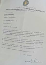 Duterte has been involved in a number of sexist jokes and controversies. Philippines Pcoo Mocha Uson Resignation Letter To President Duterte 28 09 2018 Minbane