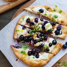 Blueberry Feta And Honey Caramelized Onion Naan Pizza Kitchen Confidante Recipe Savory Dessert Recipes Naan Pizza Recipes