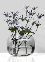 Grey Glass Oblong Vase