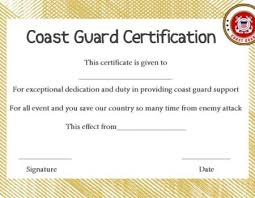 Coast Guard Officer Promotion Certificate Template Certificate Templates Templates Coast Guard Officer
