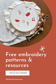The stitch guide includes 5 fundamental stitches to teach the basics of embroidery. The Best Free Embroidery Patterns Resources The Mom Creative