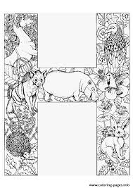Close the template window after printing to return to this screen. Animal Alphabet Letter H Coloring Pages Printable