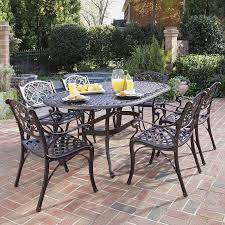 Home Styles Biscayne 7 Piece Bronze Metal Frame Patio Dining Set Lowes Com Outdoor Patio Furniture Sets Iron Patio Furniture Wrought Iron Patio Set