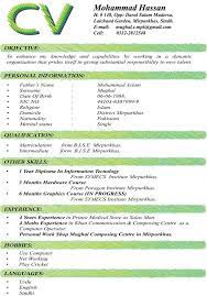 I will now walk you through how to produce your own effective cv. Cv Format For Matric Intermediate Cv Format Resume Format Download Standard Cv Format