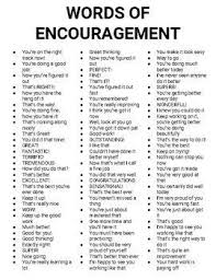 Words Of Encouragement Words Of Encouragement Writing Words English Writing Skills