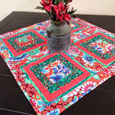 Bohemian Christmas Tabletopper Clearance Quilt Top Kaffe Etsy Kaffe Fassett Holiday Table Linens Kaffe Fassett Fabric