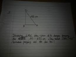Dengan demikian, ab = ac. Diketahui Segitiga Abc Siku Siku Di B Dengan Panjang Sisi Ac 6 Akar 2 Jika Sudut Bac 45 Derajat Brainly Co Id