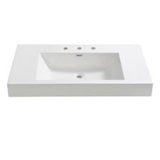 Some of the most reviewed products in bathroom vanities are the home decorators collection brinkhill 36 in. Vista 36 W White Bathroom Integrated Sink Countertop By Fresca Kitchensource Com