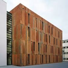 Facade Of The Archive In Essen Made Of Clad Of Weathered Steel Steel Architecture Facade Architecture Architecture
