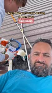 When i see the Roof Tube in the wild. Installing a super neat product to  keep ice from falling off your roof @snowgrip @rooferinsta