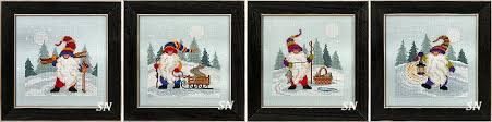 #14 = 4 x 6 (fits in a 5 x 7 frame). Christmas And Winter Cross Stitch Patterns The Silver Needle Fine Needlecraft Materials