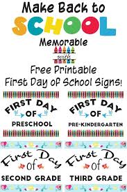 Welcome to freesignprinter.com, we provide free printable signs for a wide variety of uses. Free Printable First Day School Signs For The Perfect Back To School Picture The Artisan Life