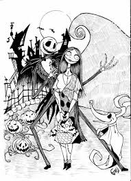 Jack Sally And Zero Halloween Coloring Pages Halloween Coloring Christmas Coloring Pages