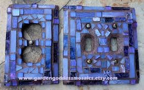Instructions for painting light switch wall plate covers. Mosaic Light Switch Plates Wall Outlet Stained Glass Ceramic Beach Toggle Rocker Cover Turquoise Mosaic Art Beautiful Colors Custom Made Switchplates Home Living Vadel Com