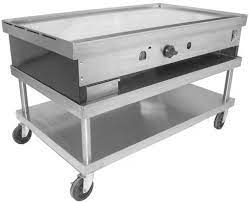 Wolf 48 Inch Teppanyaki Griddle On Stainless Steel Stand With Casters Teppanyaki Kitchen Grill Flat Top Grill
