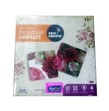 Get super creativewith recycle boxes and learn how to make your own decoupaged gift boxes with chinoiserie paper.they make great gifts. Pidilite Fevi Create Decoupage Coasters Statmo In The Largest Online Stationery Store