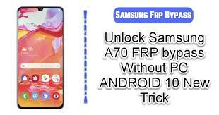 Unlock samsung galaxy a70 free wouldn't it be great if there were a secure and simple way to unlock your samsung galaxy a70 phone for free and without violating your valuable warranty or risking any damage? Unlock Samsung A70 Frp Bypass Without Pc Android 10 New Trick