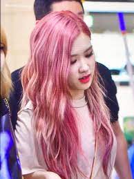 Yes she loves pink, but especially baby pink! Blackpink Rose Shocks Fans With Her See Through Fashion Rose Hair Color Rose Pink Hair Rose Hair