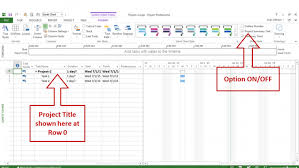 How To Show Project Title As Project Summary Task In Ms Project