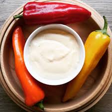 Tatjana On Instagram Garlicy Vegan Mayo You Can Skip Garlic For More Original Mayo Taste Really Thick Yummy And I Bet Y In 2020 Yummy Vegan Mayo Stuffed Peppers