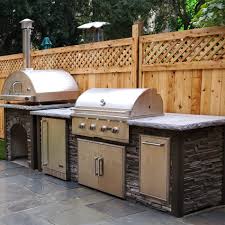 8' grill island stacked stone stone