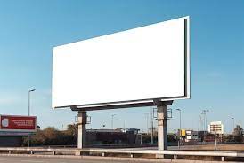 Outdoor em branco ao ar livre Mock up Carrinho de publicidade vazio quadro  de informações públicas | imagem Premium gerada com IA