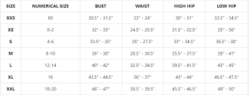 Womens Sizing Chart Downeast