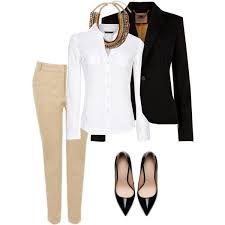 Black Blazer Khaki Pants Black Shoes Designer Clothes Shoes Bags For Women Ssense Work Outfit Fashion Work Fashion