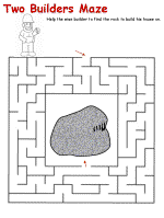 Therefore whosoever heareth these sayings of mine, and doeth them, i will liken him unto a wise man, which built his house upon a rock Two Builders Printable Activity Sheets