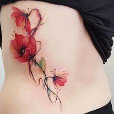 Abstract Watercolour Jemka Tattoo Red Poppy Poppies Tora Sumi Sydney Flower Poppies Tattoo Tattoos Flower Tattoos
