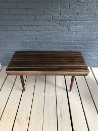 This slat bench would ultimately be the seed from which the column tables emerged. Wooden Slatted Coffee Table News At En Lp Diamonds Net