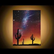 I like spraying houses when they are free of furniture, empty. Space Painting Stars Cactus Silhouette Art Painting Arizona By Kanoelaniart Desert Painting Silhouette Art Landscape Art Painting
