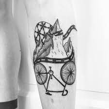 Each year is a journey, and this tattoo with a little hiker starting out on her own is a brilliant way to capture that. Road Bike Tattoo Designs Shop Clothing Shoes Online