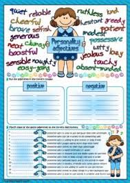 Personality Adjectives Language English Grade Level Pre Intermediate School Sub In 2020 Personality Adjectives Adjectives To Describe Personality Adjective Worksheet