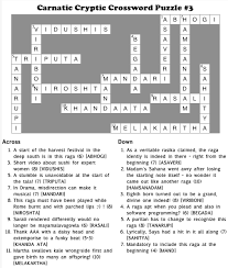 Maybe you would like to learn more about one of these? Solution To Carnatic Cryptic Crossword Puzzle 3 Just Thinking Out Aloud