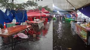 Kampung batu muda, jalan ipoh 5. Khemah Runtuh Banjir Kilat Di Tapak Bazar Ramadan