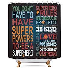 Do let us know which one was your favorite in the comments section below. Riyidecor Quotes Shower Curtain Rules Inspirational Superhero Motivati Riyidecor