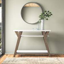 Complete your hallway or living room ensemble in modern style with this contemporary console table. Wright 49 Console Table Reviews Allmodern Console Table Table Contemporary Console Table