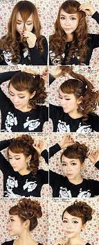 30 Awesome Hairstyles To Hide That Big Forehead Haircut For Big Forehead Curly Updo Tutorial Easy Curly Updo