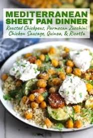 Mediterranean Sheet Pan Dinner With Sausage Chickpeas Zucchini Talking Meals Recipe Sheet Pan Dinners Dinner Easy Spring Recipes