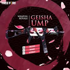 Faça sua combinação de roupa e skin do free fire e divulgue pelo seu perfil ou procure uma boa combinação baseado no seu pacote favorito. The Delicate Geisha Ump Gun Skin Is In Garena Free Fire Facebook