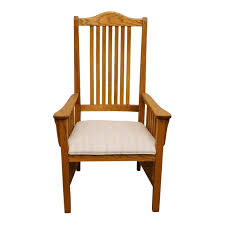 20th Century Traditional Richardson Brothers Solid Oak Dining Arm Chair Dining Arm Chair Chair Retail Furniture