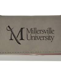Heading to a trade show or convention and want potential customers to remember your name? M Sword Leather Engraved Business Card Holder Millersville University Store