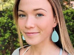 Raindrop Basic Lederohrring Set, Geschenkset Lederohrringe, Custom Color  Trio