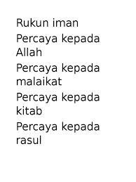 Oct 24, 2020 · simak ulasan tentang √ 5 rukun islam dan √ penjelasan lengkap tentang syahadat, sholat, puasa, zakat dan haji pada artikel berikut. Rukun Iman Dan Rukun Islam