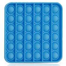 Mermaids, lobsters, rainbows and butterflies; Push Pop Bubble Pop It Fidget Toy Square Blue Xkiub