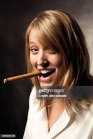 Smoking Cigar High-Res Stock Photo