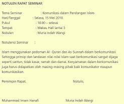 Kata sambutan ini kebiasaannya disampaikan oleh ketua panitia (pada beberapa. Contoh Notulen Rapat Yang Tepat Notulis Wajib Tahu Greatday Hr Blog